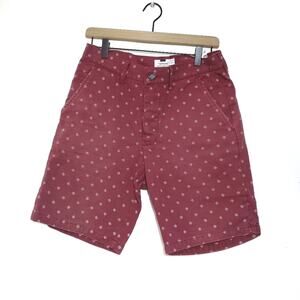 Topman | Patterned Button Fly Chino Shorts 8.5" Inseam